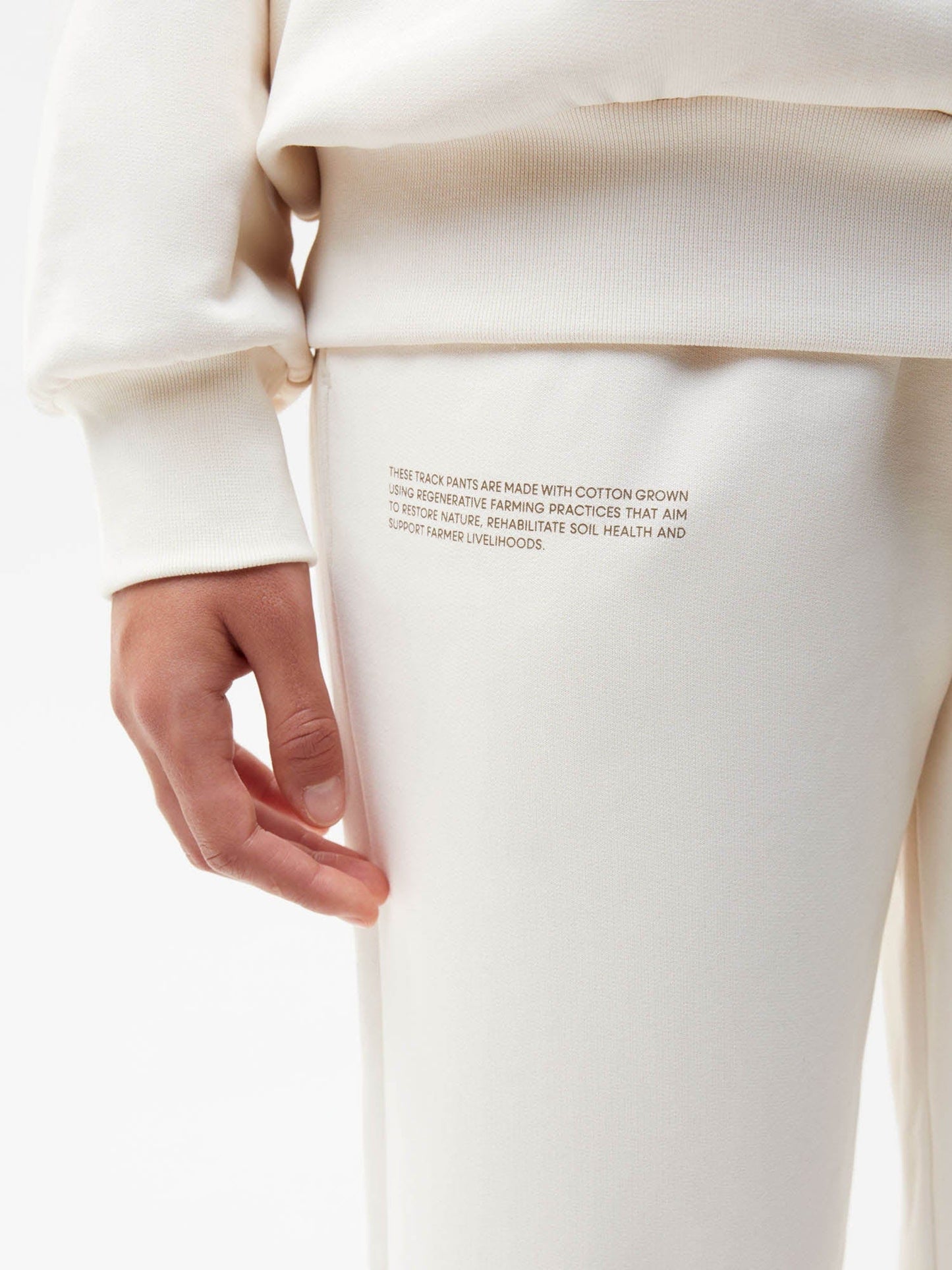 Womens In Conversion Cotton Track Pants—cotton white