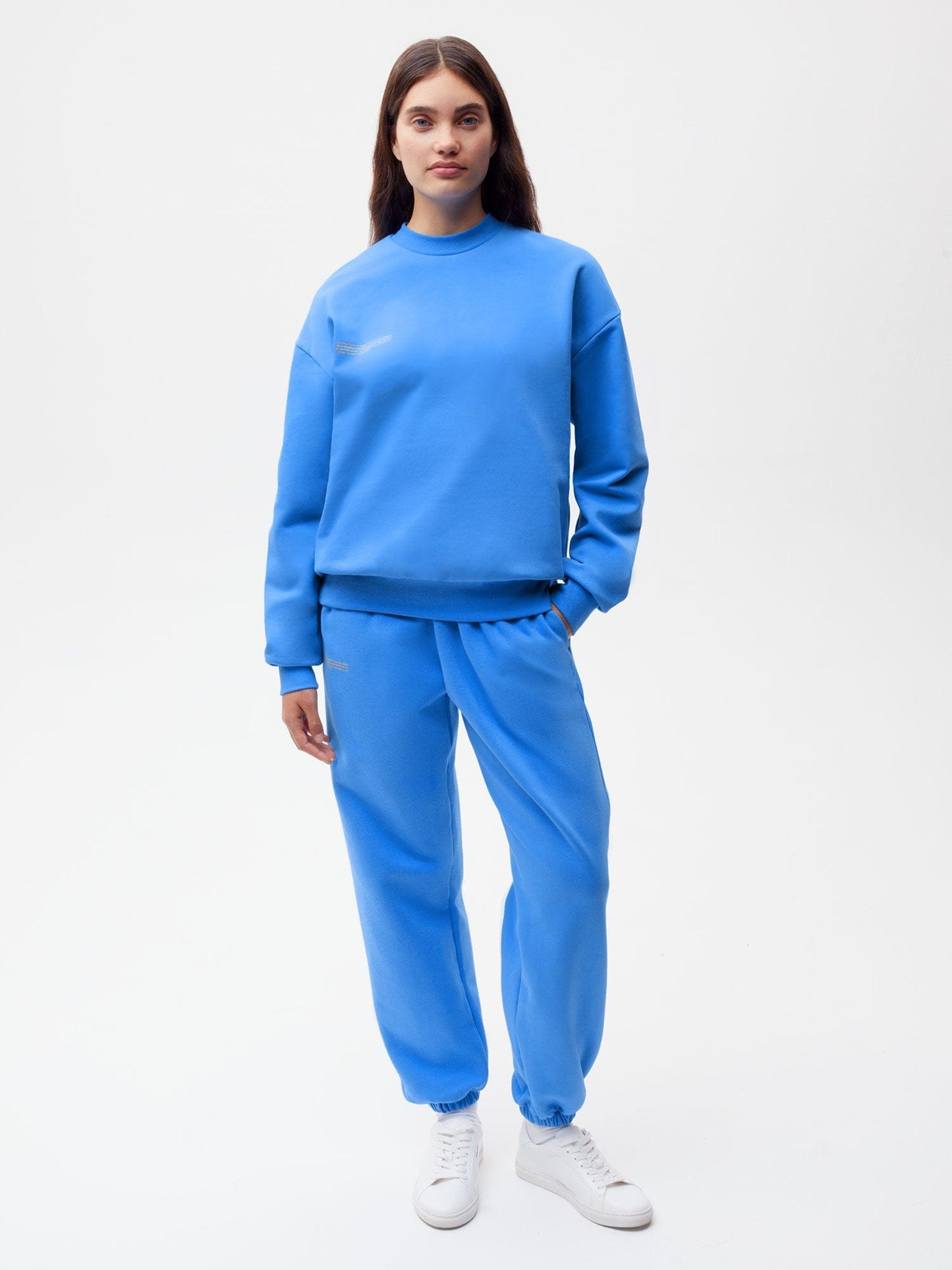Womens In Conversion Cotton Track Pants—water blue
