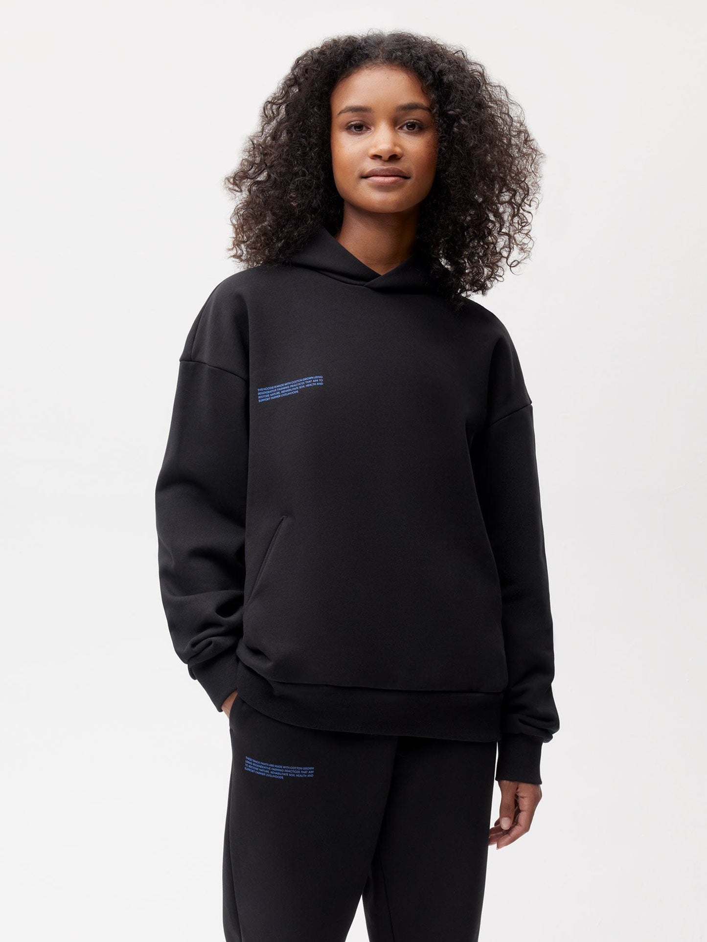 Womens In Conversion Cotton Hoodie—black