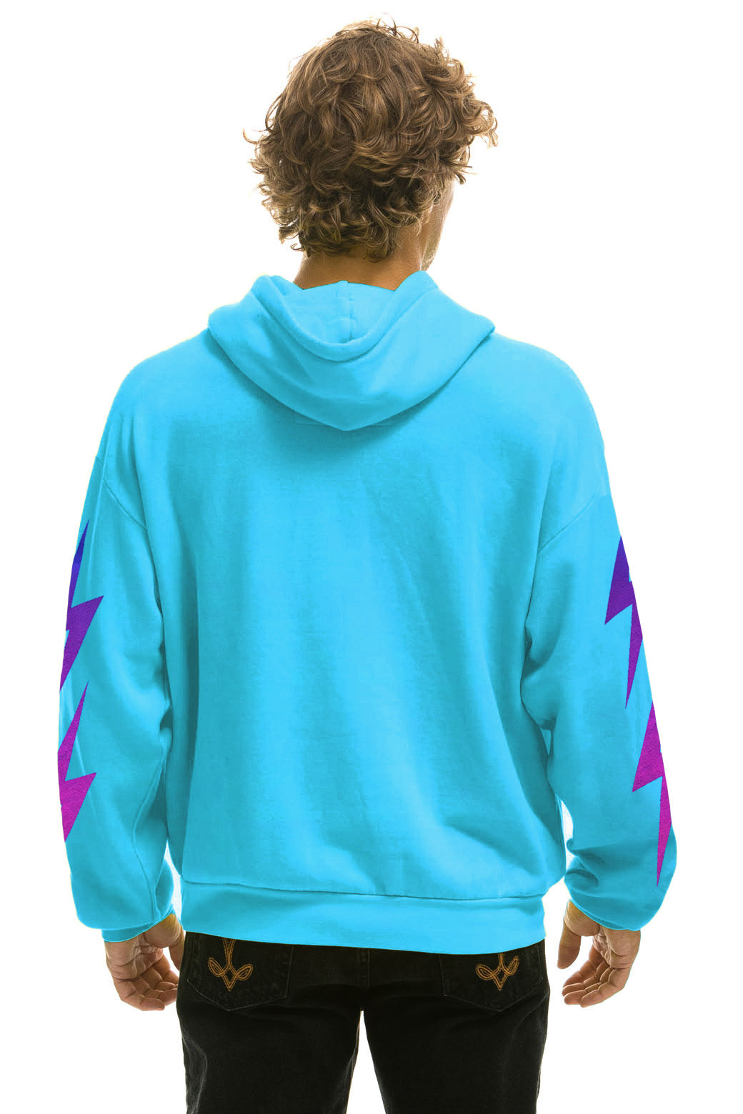 BOTTLEROCK 2025 RELAXED PULLOVER HOODIE - NEON BLUE