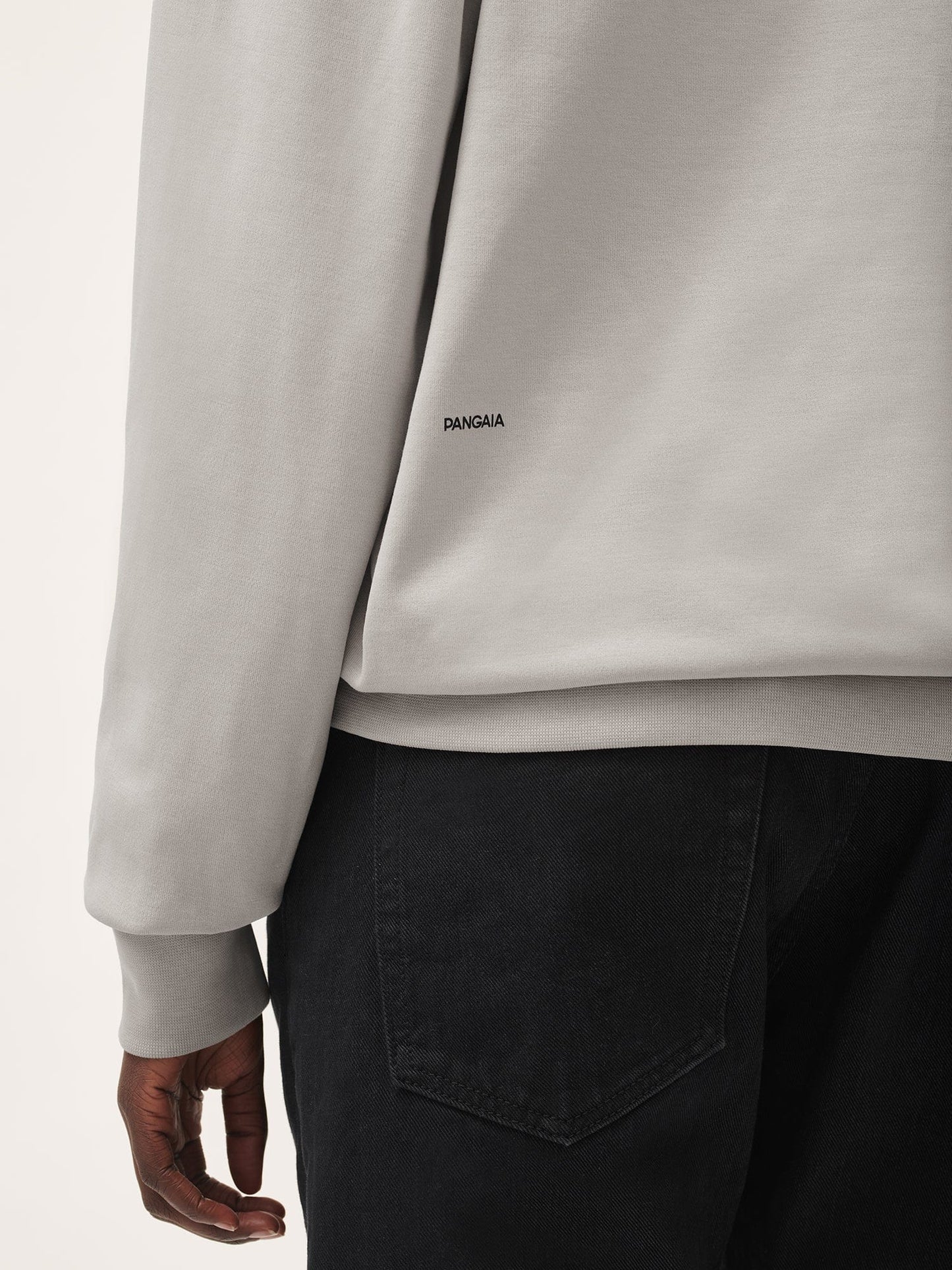 Womens Double Jersey Half Zip Sweatshirt—stone