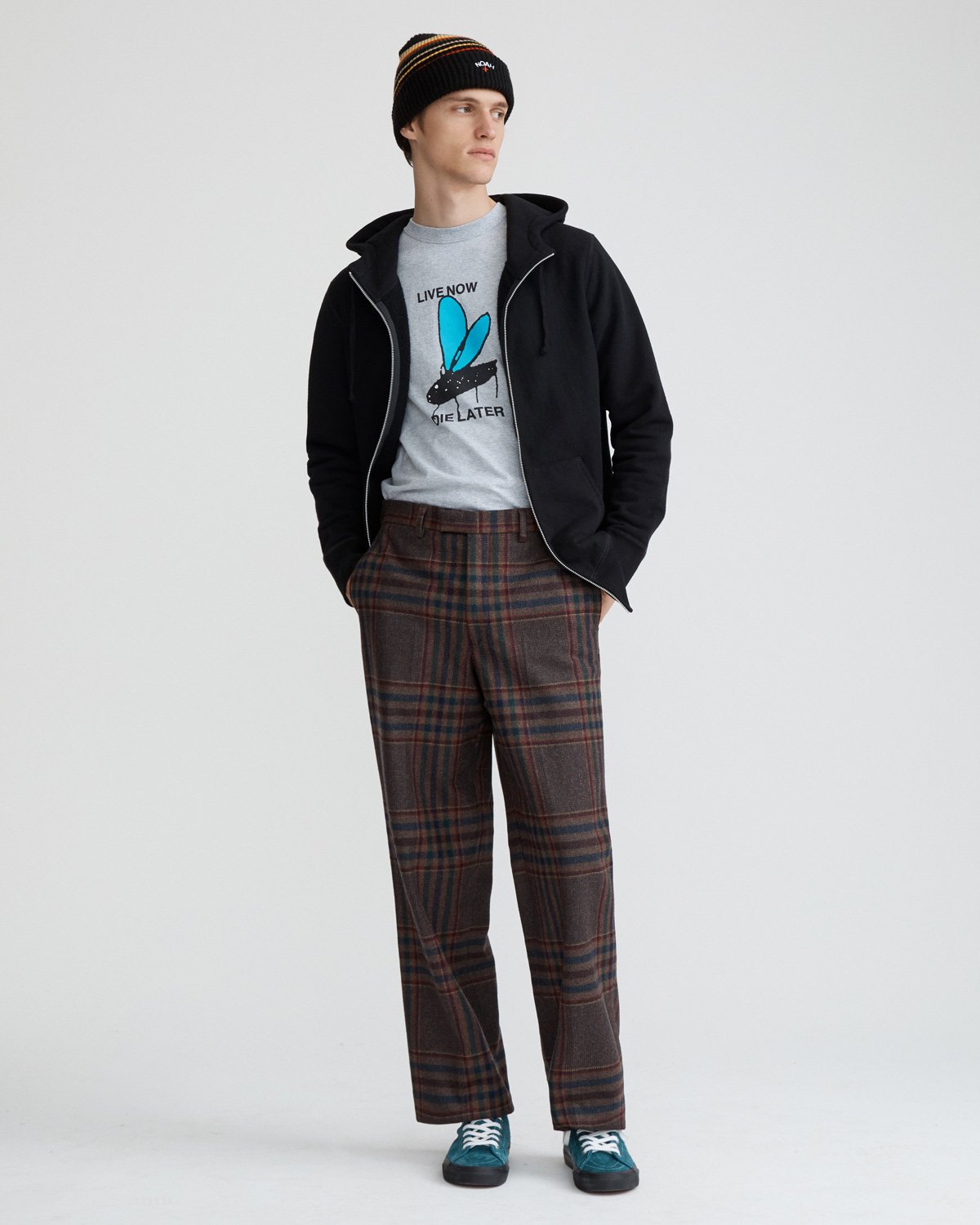 Zip-Up Collar Hoodie