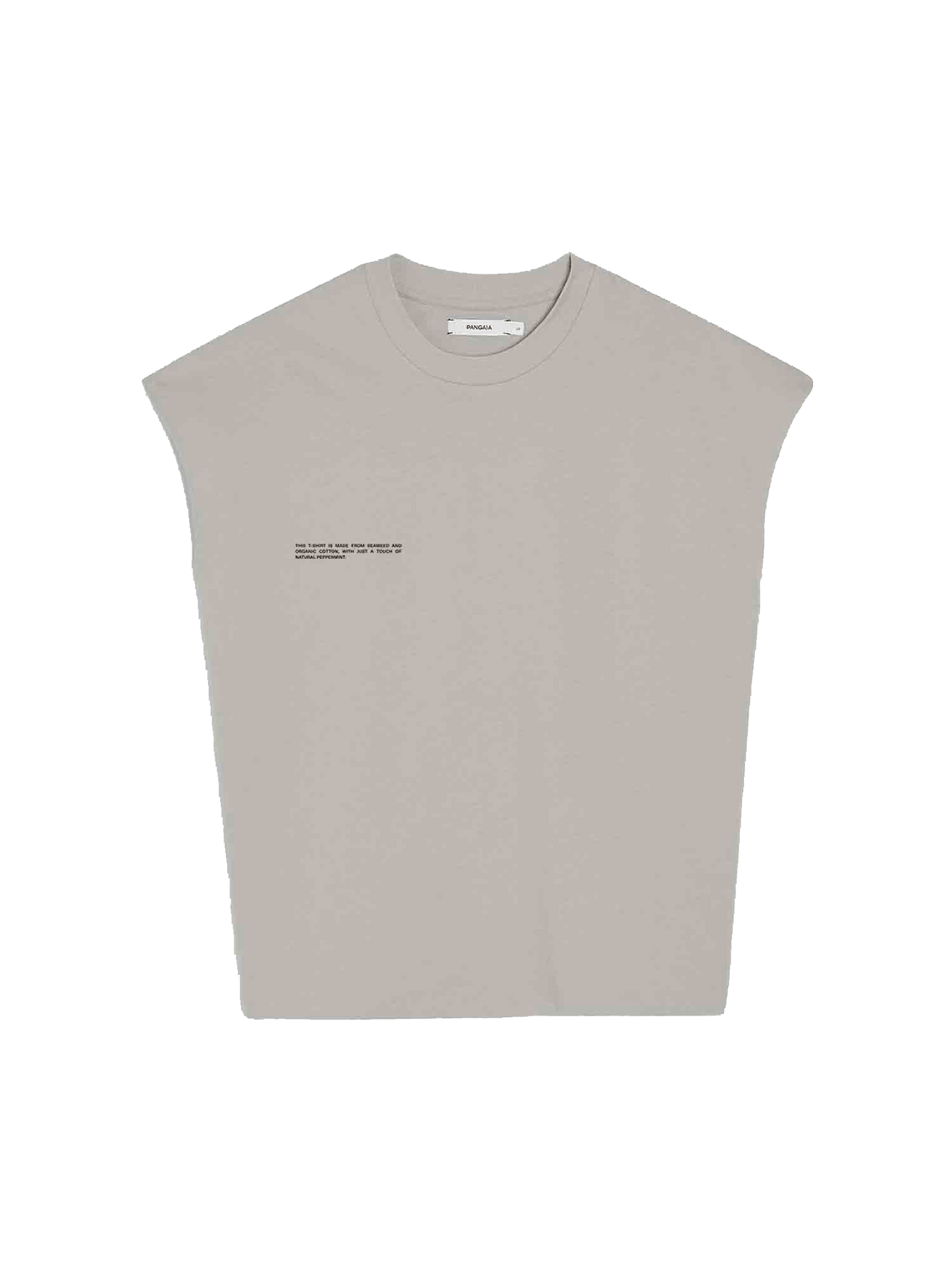 Womens Organic Cotton Cropped Shoulder T-shirt with C-FIBER™ Core—stone