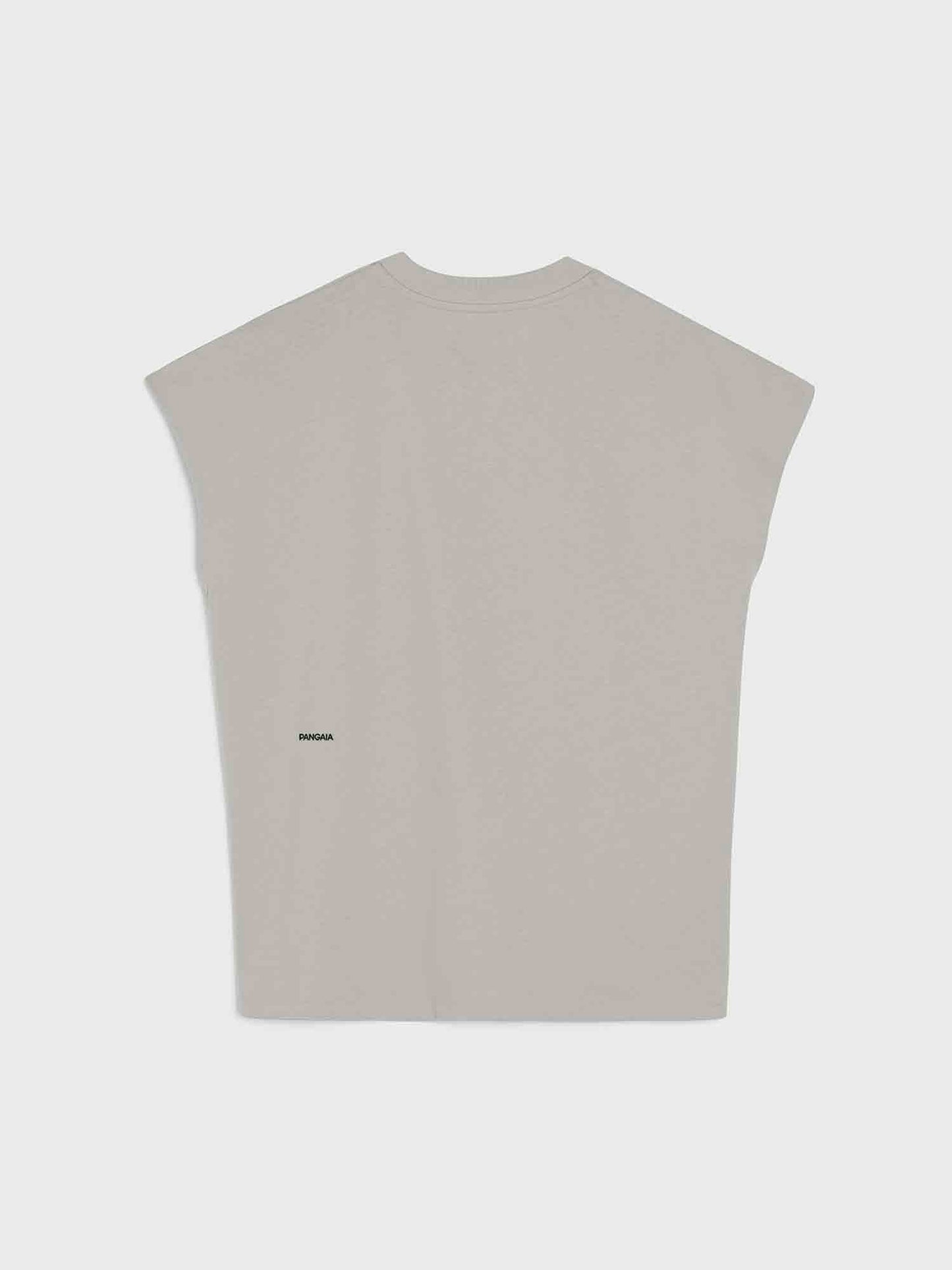 Womens Organic Cotton Cropped Shoulder T-shirt with C-FIBER™ Core—stone