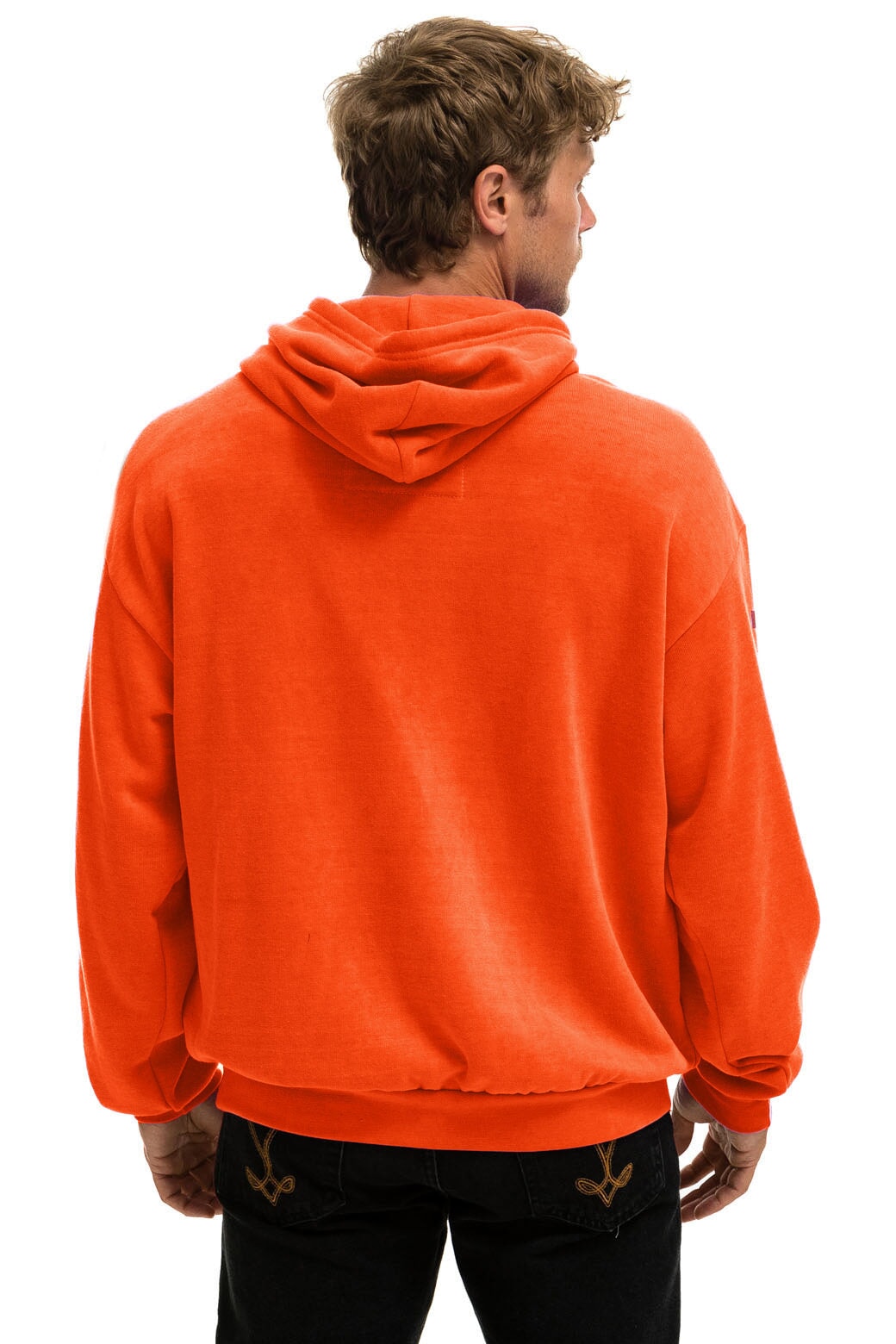 AVIATOR NATION NEW YORK CITY RELAXED PULLOVER HOODIE - ORANGE
