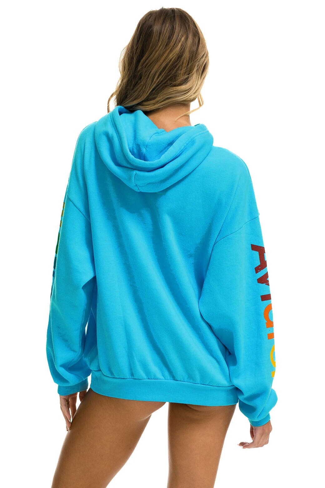 AVIATOR NATION NORTH SHORE RELAXED PULLOVER HOODIE - NEON BLUE