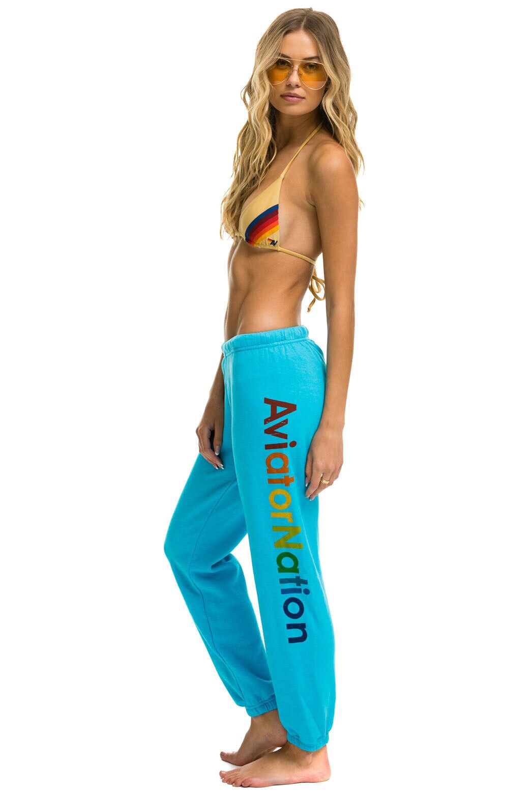 AVIATOR NATION NORTH SHORE SWEATPANTS - NEON BLUE