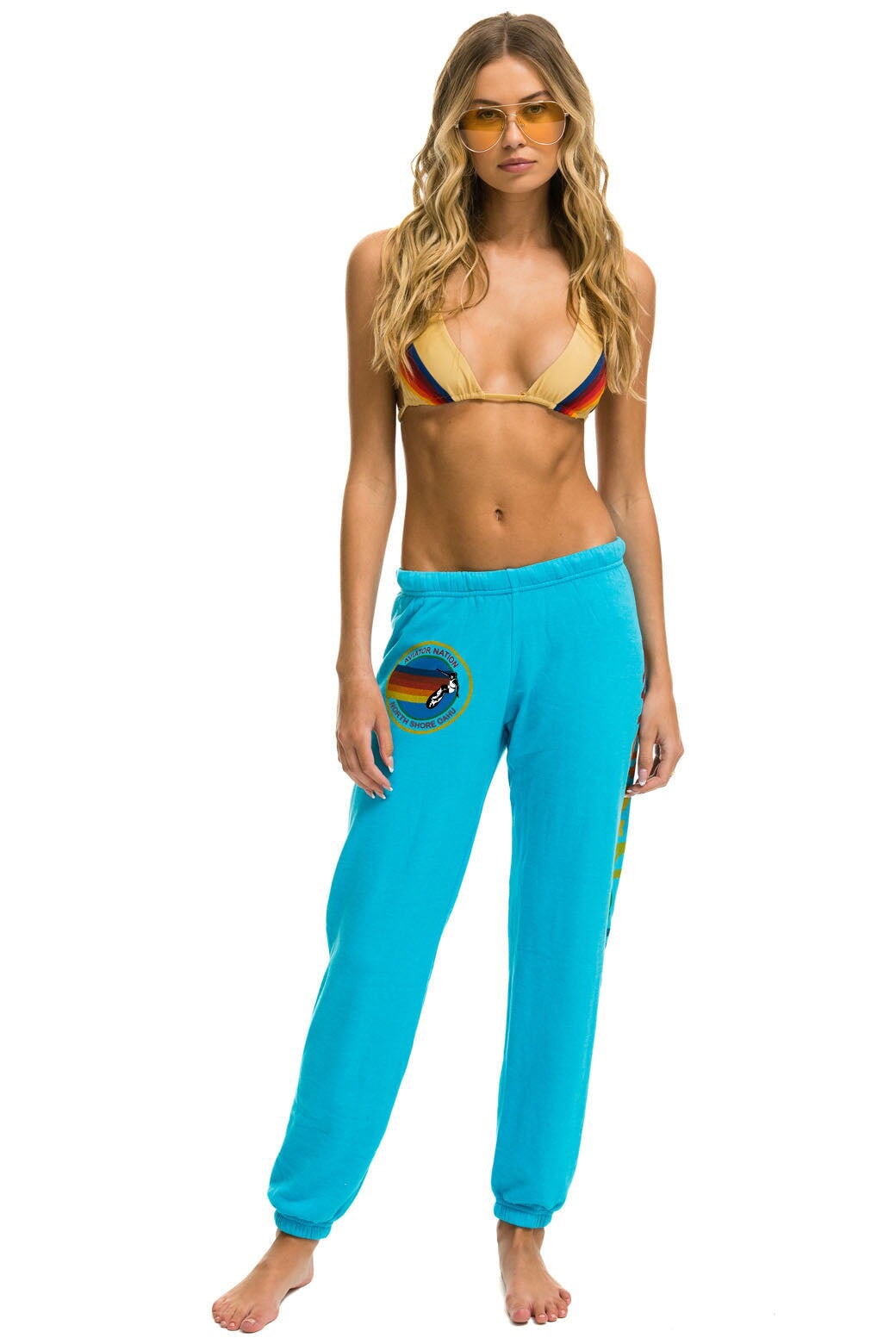 AVIATOR NATION NORTH SHORE SWEATPANTS - NEON BLUE