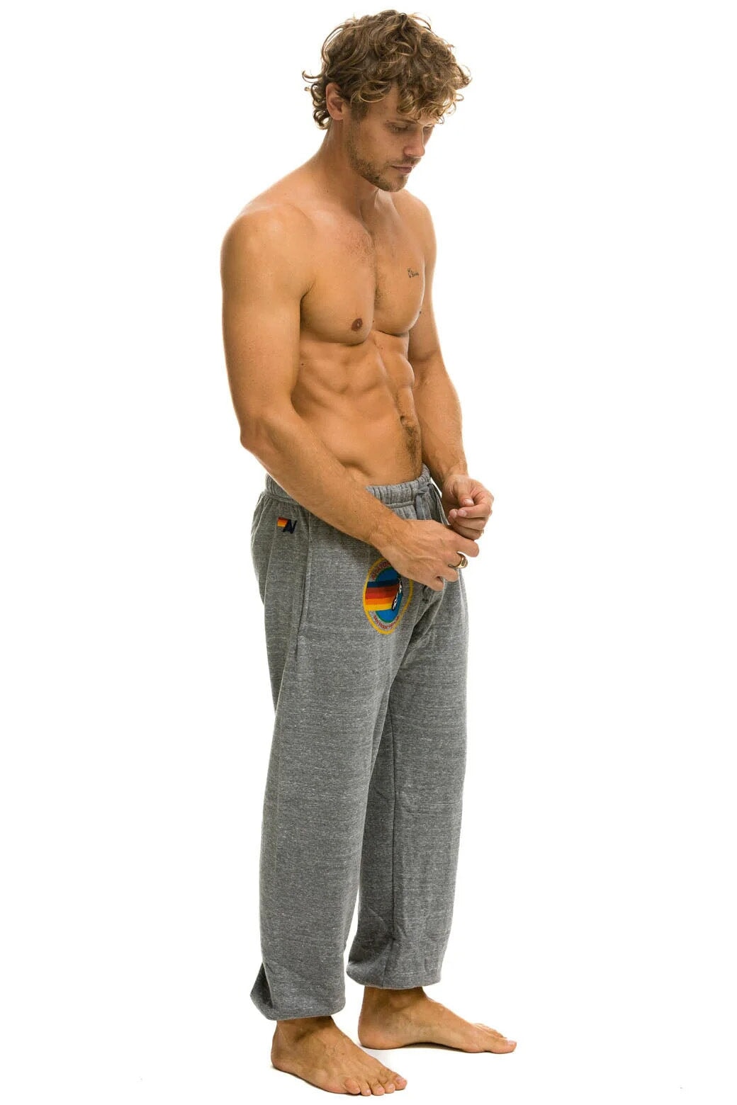 AVIATOR NATION SAN FRANCISCO SWEATPANTS - HEATHER GREY