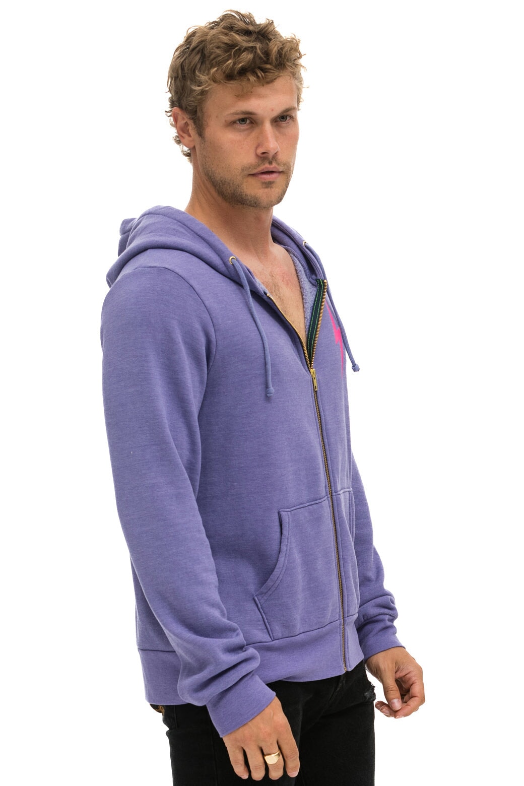 BOLT 2 HOODIE - LAVENDER // NEON PINK