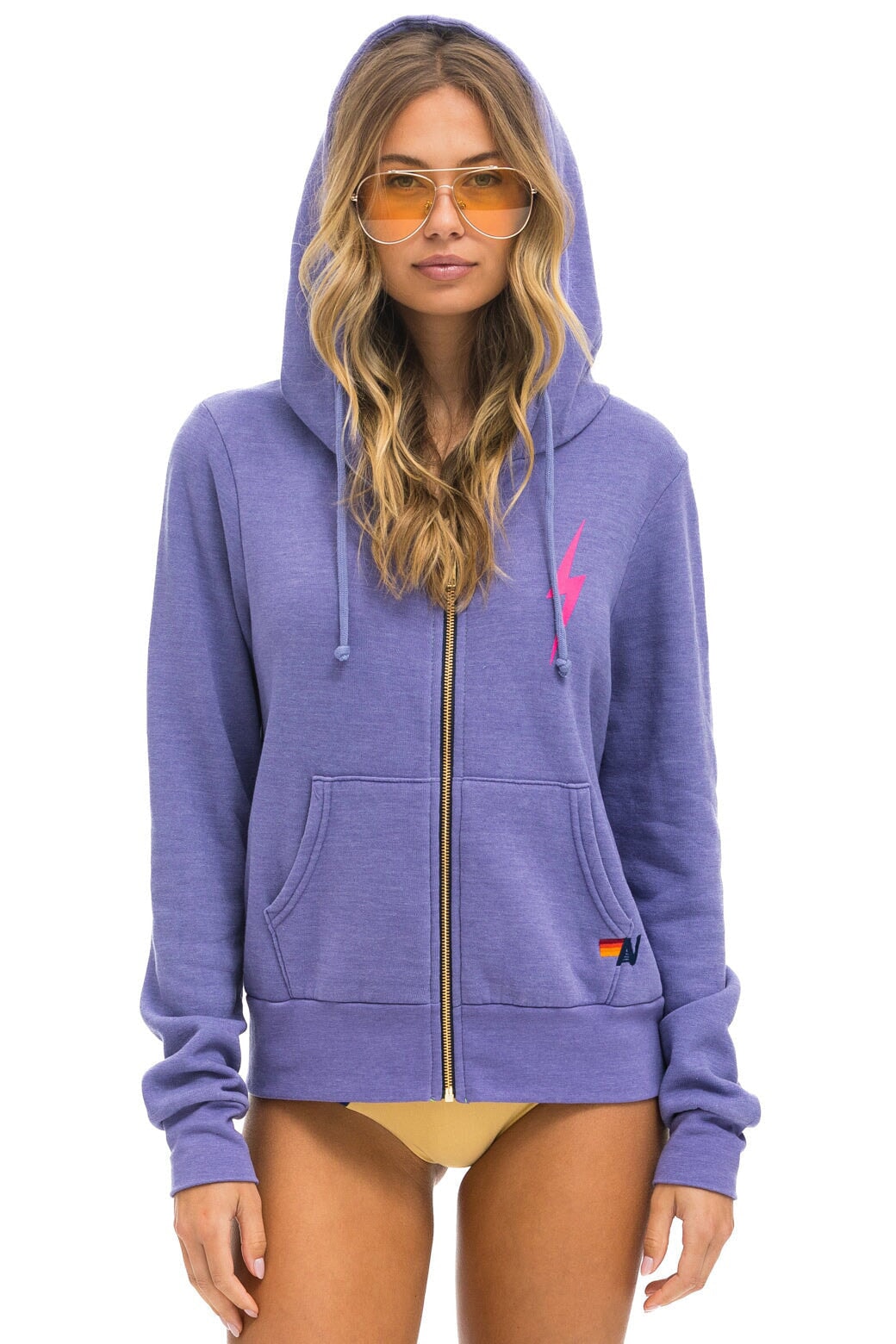 BOLT 2 HOODIE - LAVENDER // NEON PINK