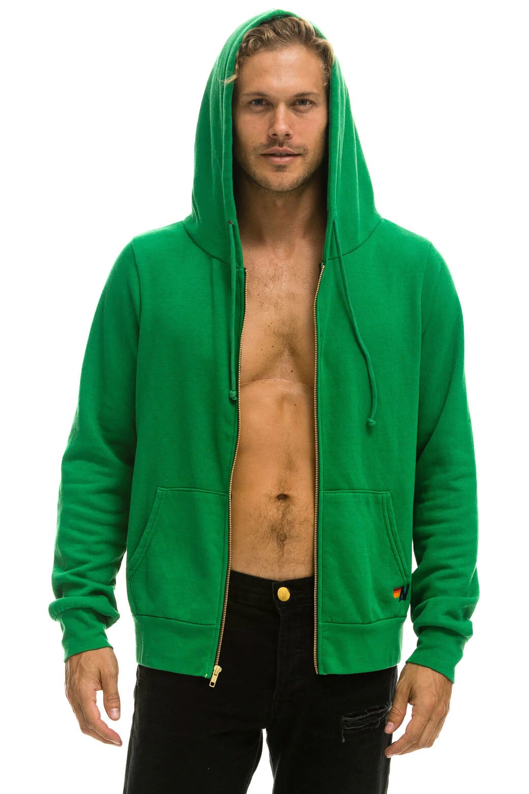 BOLT HOODIE - KELLY GREEN // WHITE