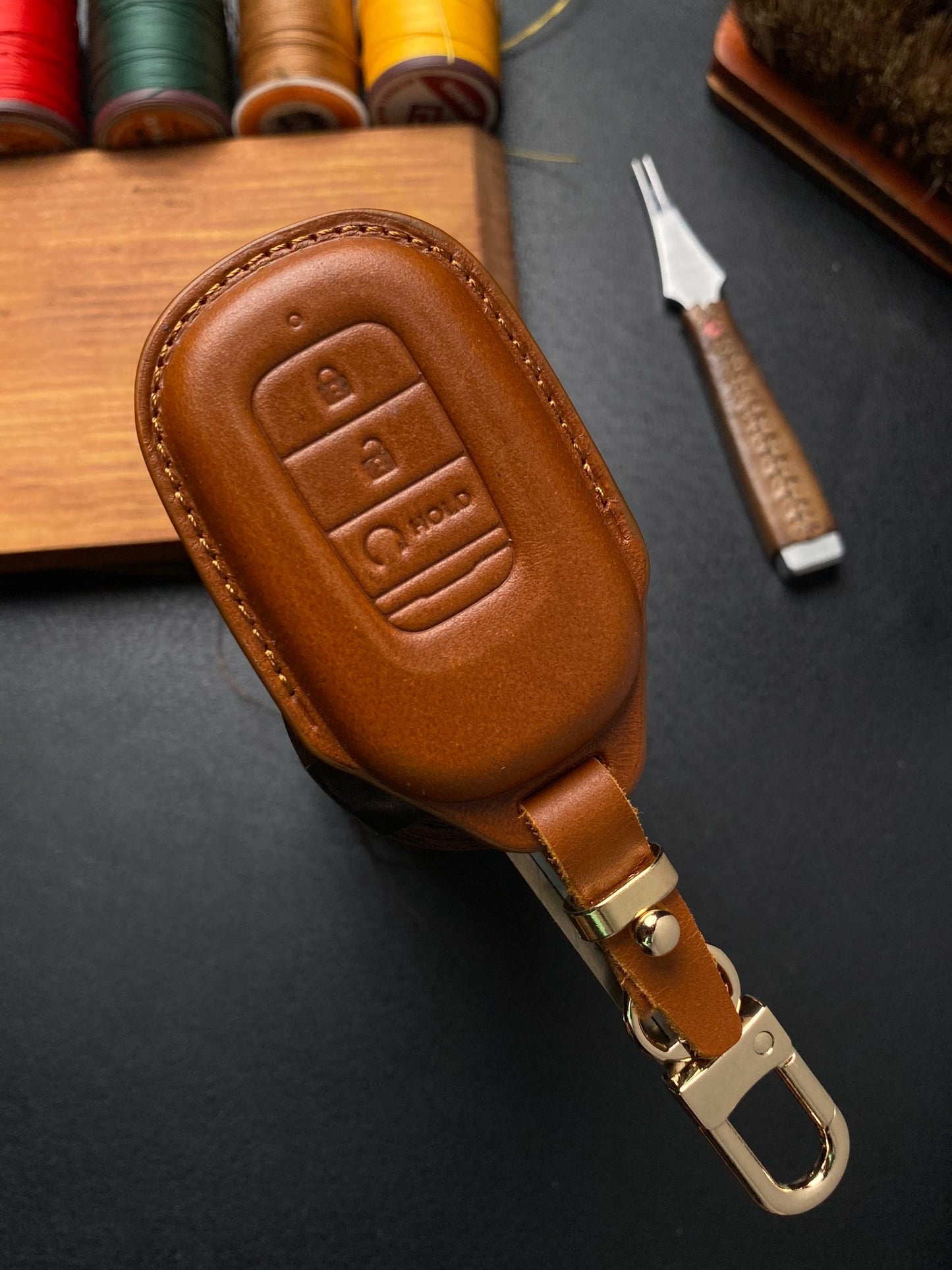 Leather Key Case for HONDA HR-V (2023)