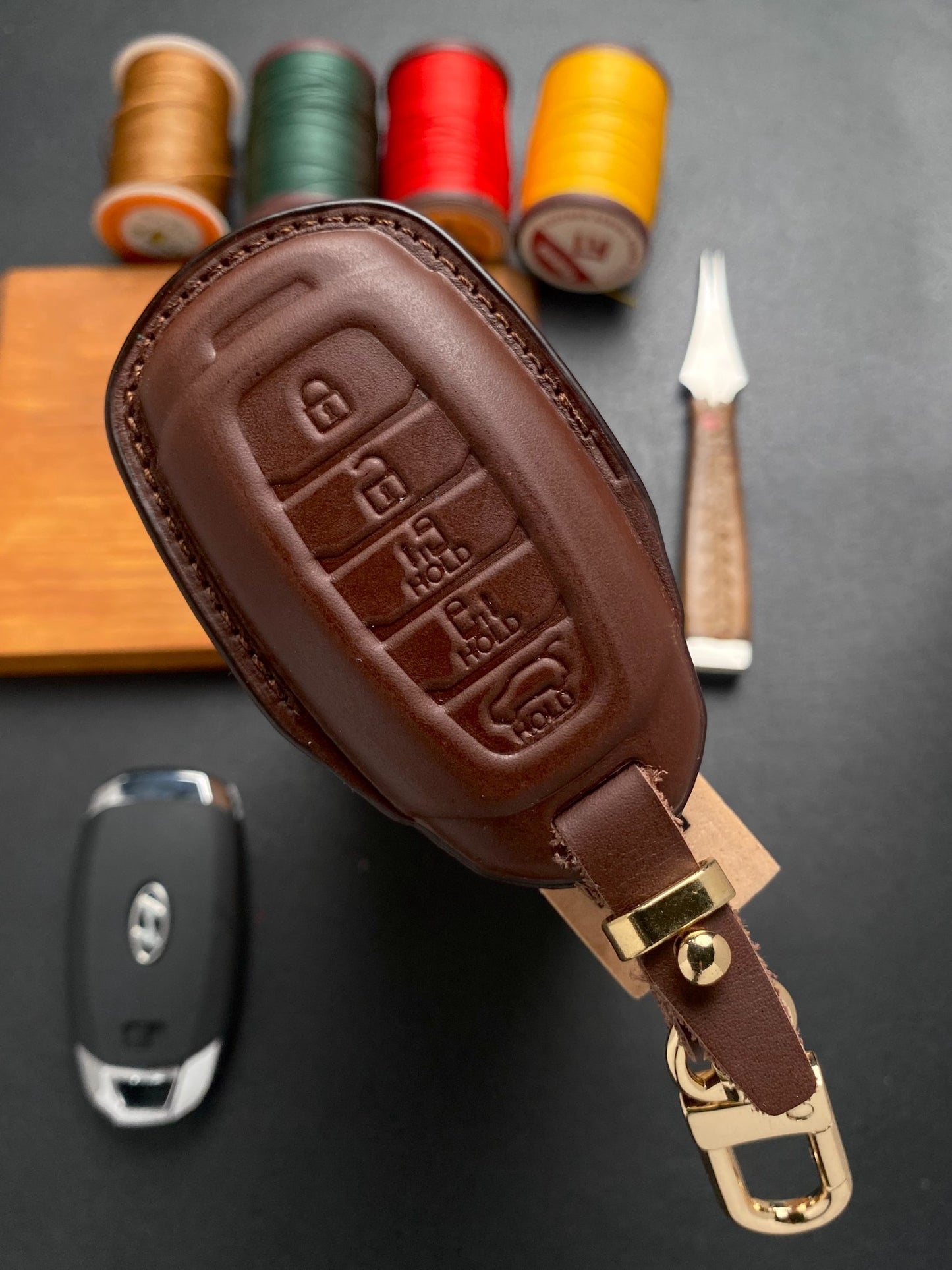 Leather Key Case for Hyundai Custin