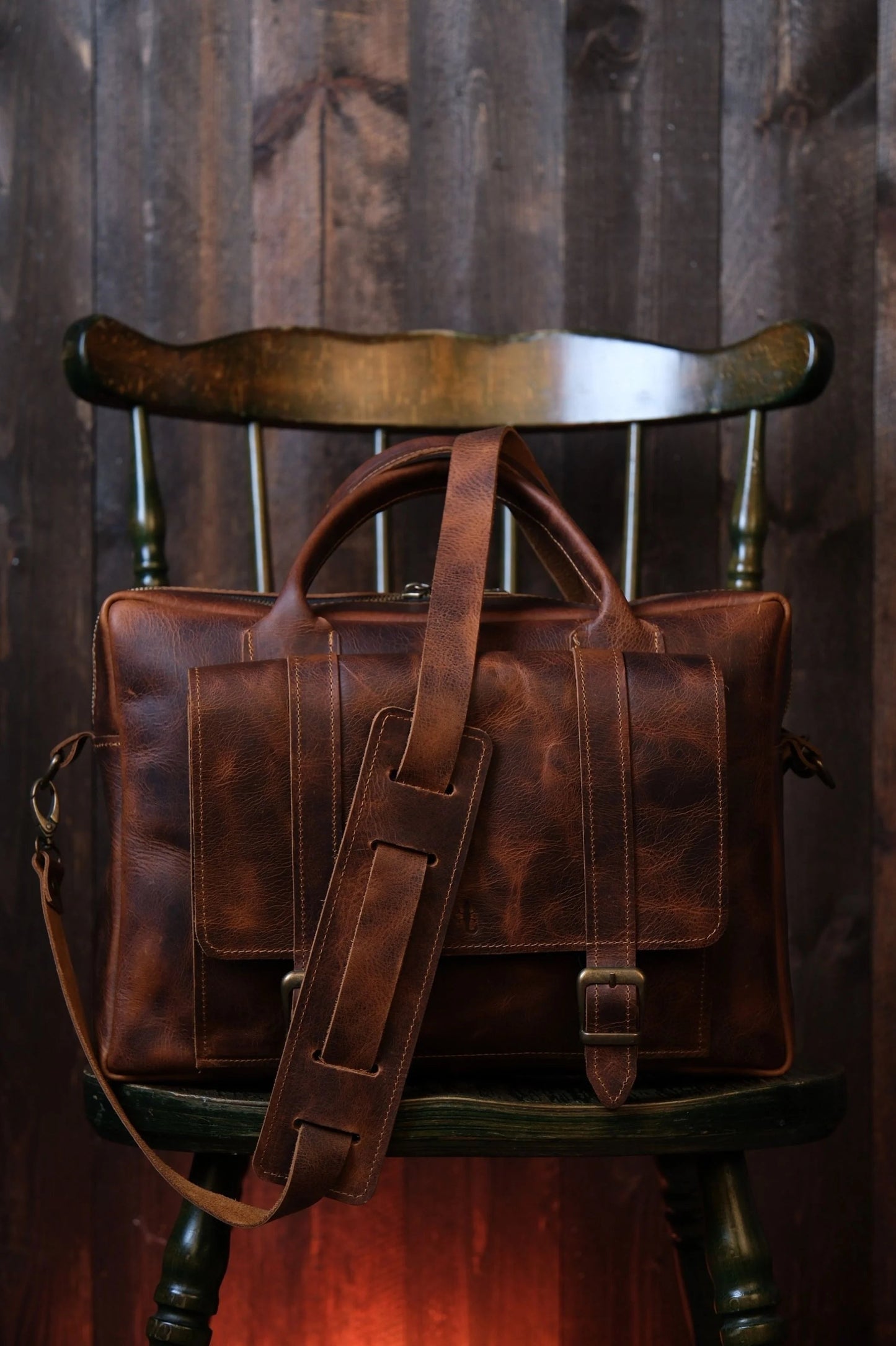 Premium genuine leather briefcase