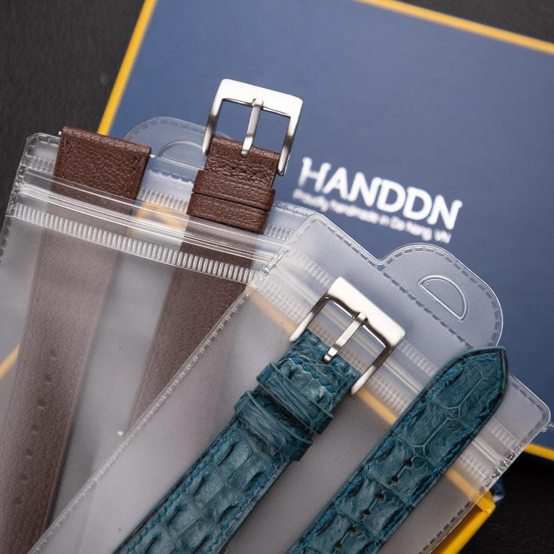 Black Epsom Leather Watch Strap, Black Epsom Leather Handmade Watch Strap, Epsom Strap Watch 16mm 18mm 19mm 20mm 21mm