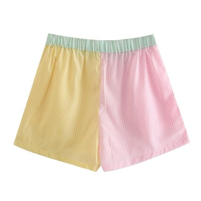 Women Fashion Contrast Color