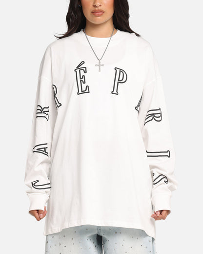 Carre Global Oversized Long Sleeve T-Shirt Off White