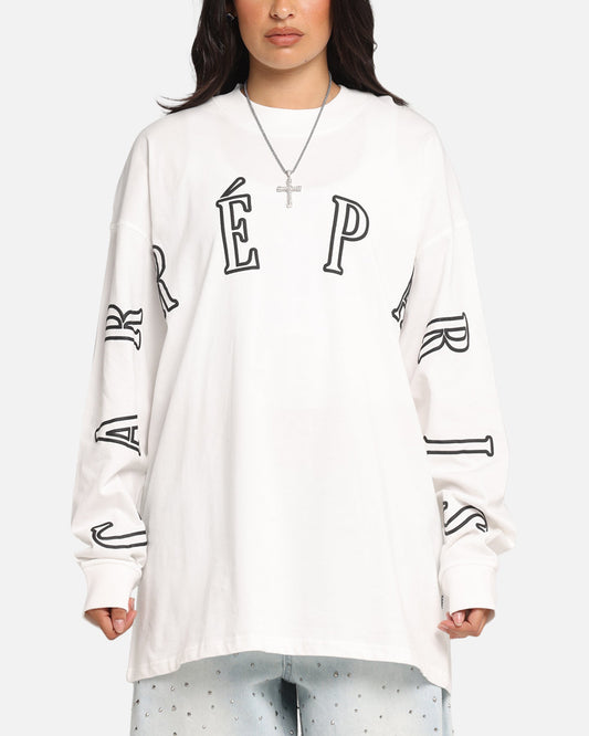 Carre Global Oversized Long Sleeve T-Shirt Off White