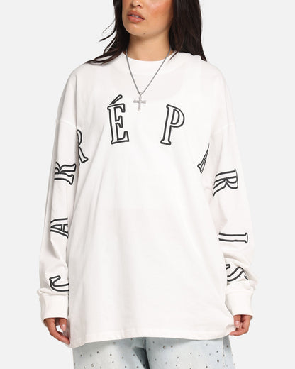 Carre Global Oversized Long Sleeve T-Shirt Off White