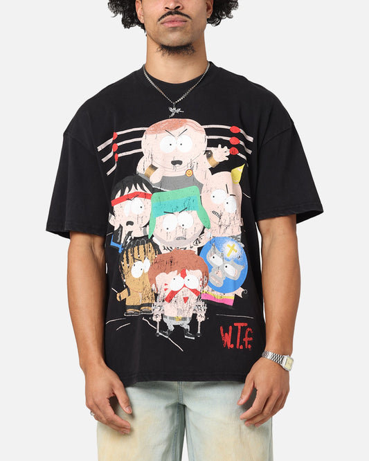 73 Studio X South Park WTF Vintage T-Shirt Black Acidwash