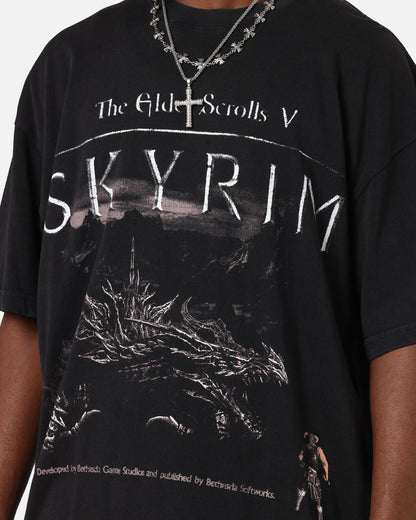 73 Studio X The Elder Scrolls V: Skyrim '11 Dragonborn Vintage T-Shirt Black Acidwash
