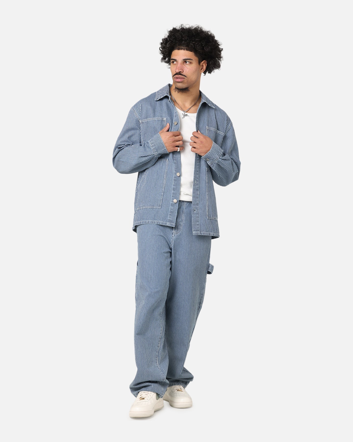 XXIII Striped Work Jacket Navy Stripe
