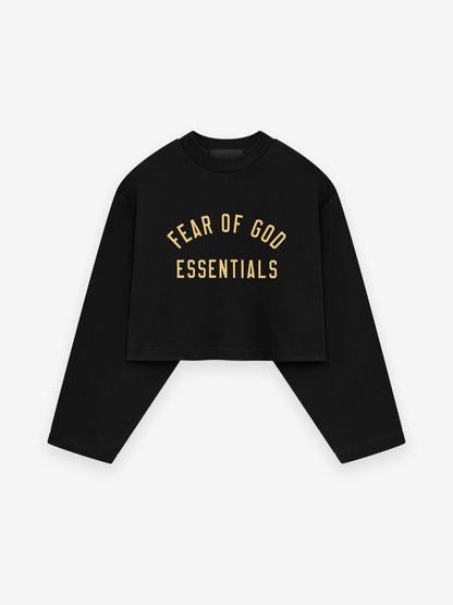 Womens Tri-Blend Cropped Longsleeve Shirt