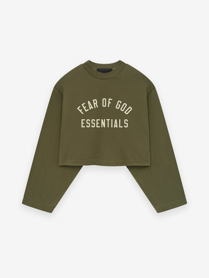 Womens Tri-Blend Cropped Longsleeve Shirt