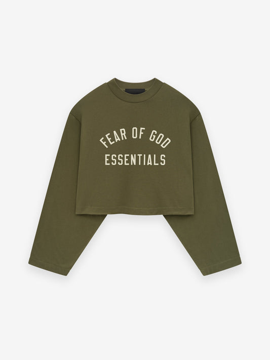 Womens Tri-Blend Cropped Longsleeve Shirt