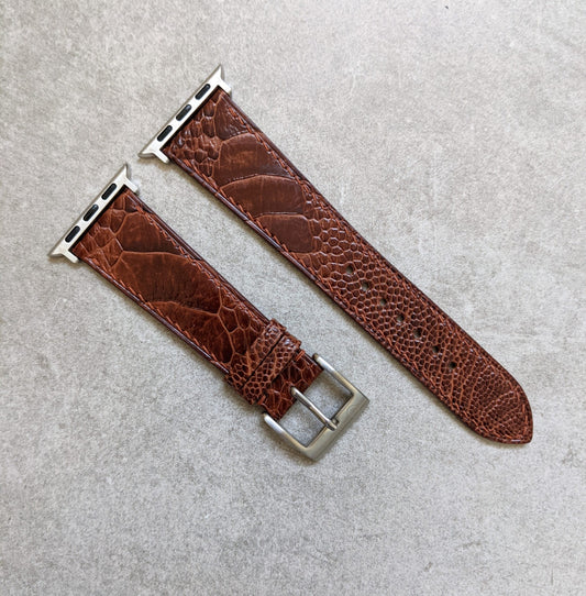 Apple Watch Strap - Ostrich Shin Cognac