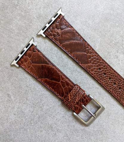 Apple Watch Strap - Ostrich Shin Cognac