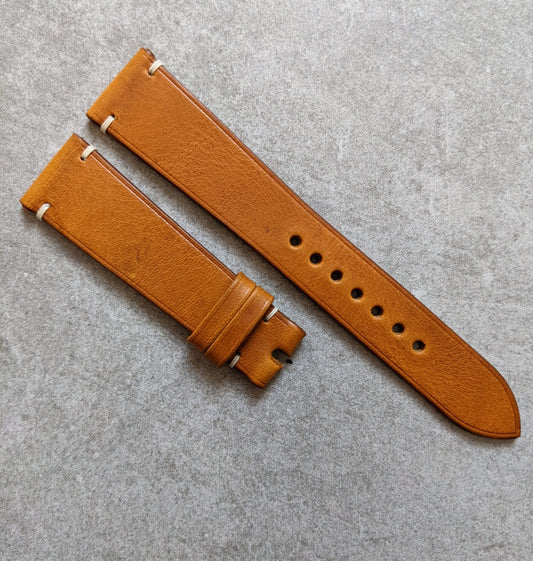 Badalassi Wax Minimal Stitch Strap - Golden Tan