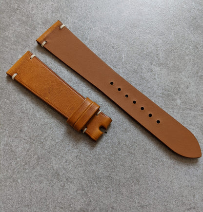 Badalassi Wax Minimal Stitch Strap - Golden Tan