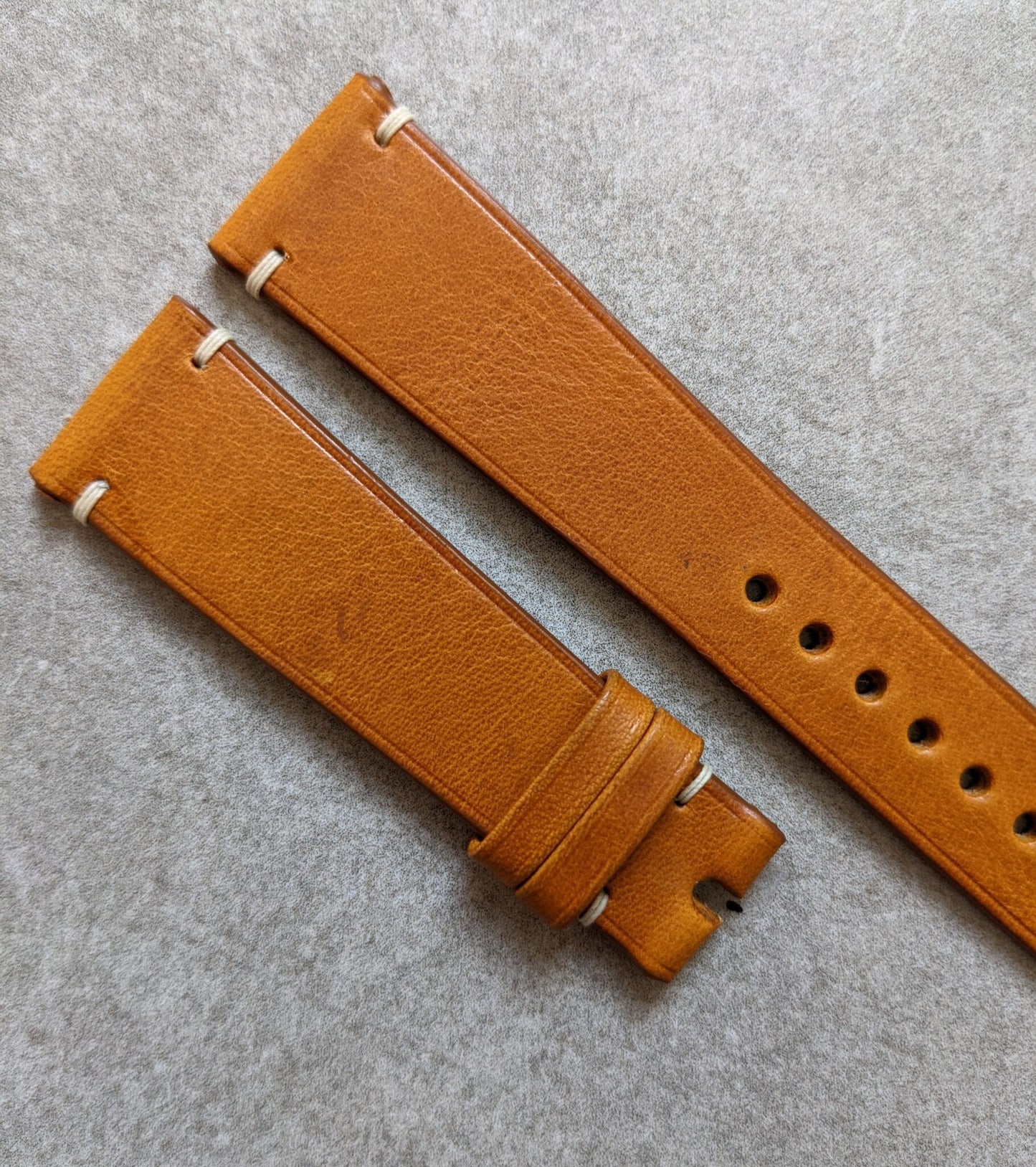 Badalassi Wax Minimal Stitch Strap - Golden Tan