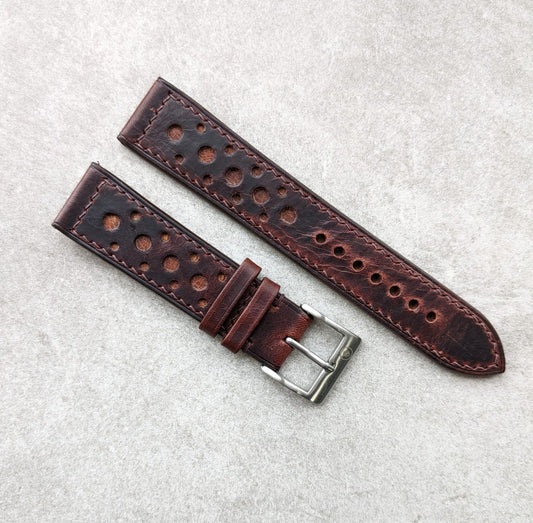 Badalassi Wax Retro Rally Strap - Dark Brown