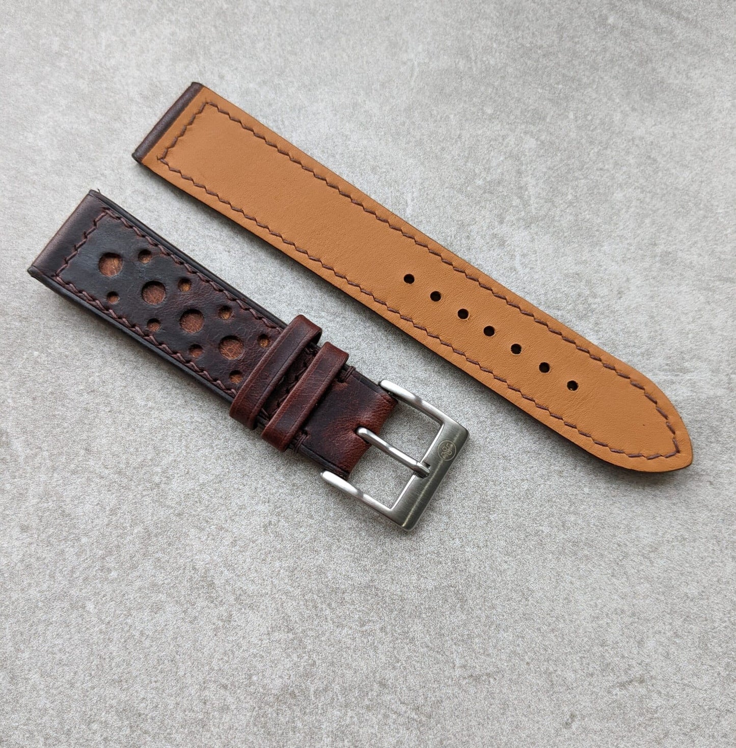 Badalassi Wax Retro Rally Strap - Dark Brown