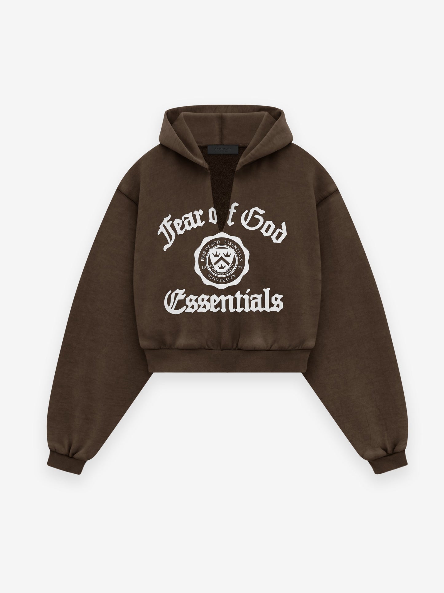 Women's Heavy Fleece Cropped V-Neck Hoodie