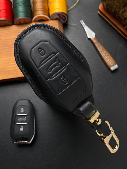 Leather Key Cover for Peugeot 2008 / 3008 / 5008
