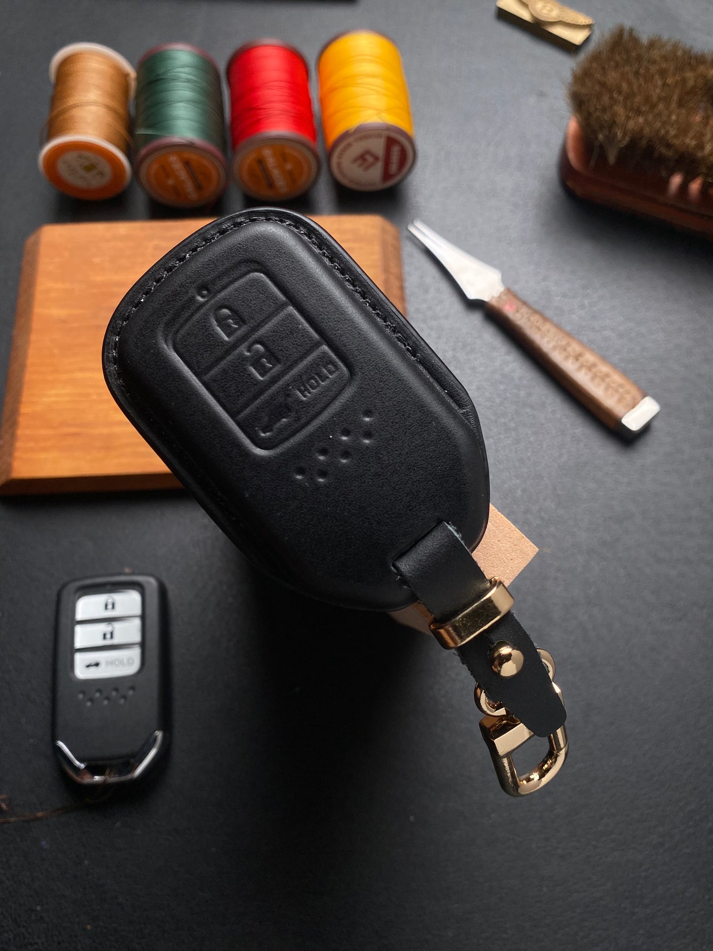 Leather Key Case for Honda City, BR-V (2014–2020)
