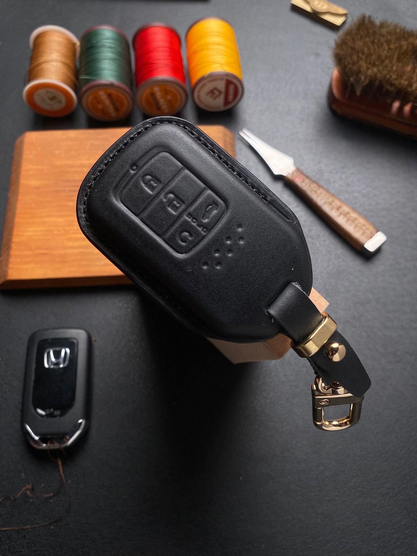 Leather Key Case for HONDA CITY (2021–2023), HONDA CIVIC (2020–2021)