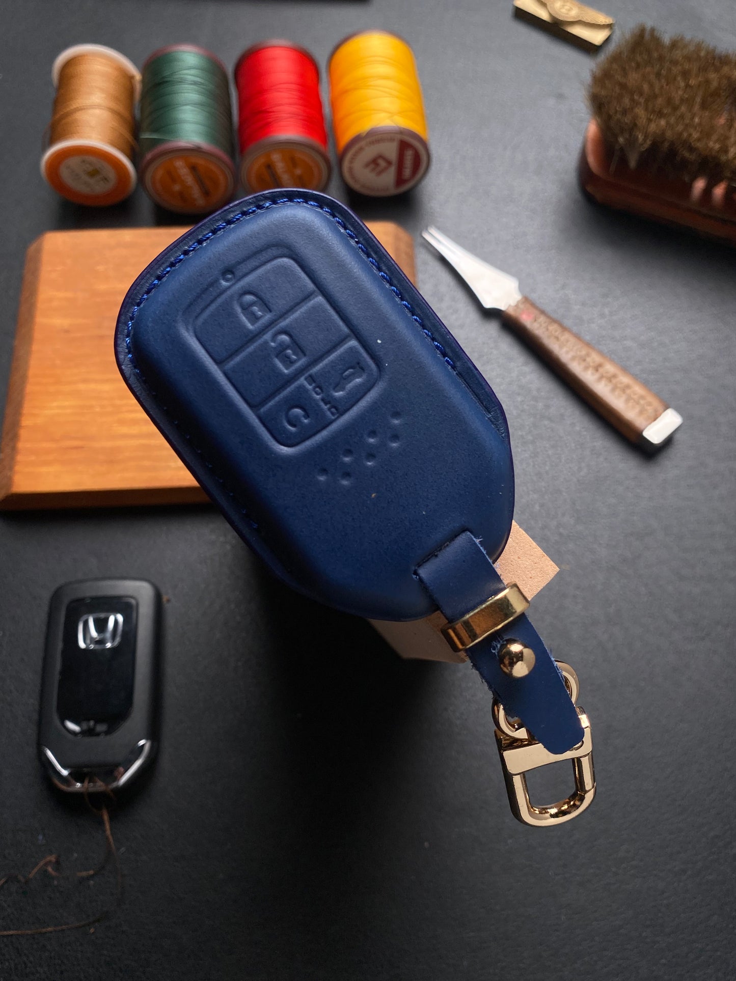 Leather Key Case for HONDA CITY (2021–2023), HONDA CIVIC (2020–2021)