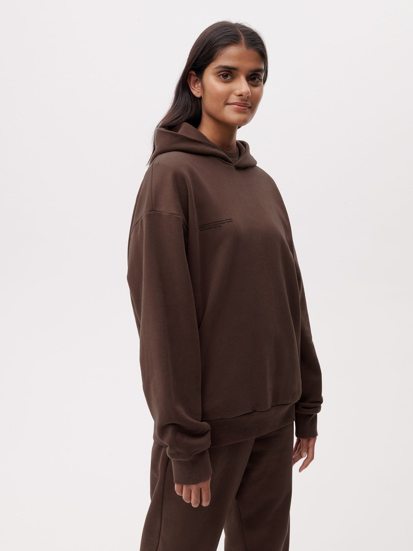 Womens 365 Midweight Hoodie—chestnut brown