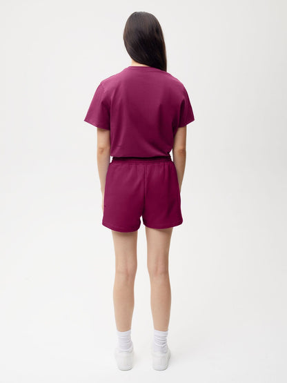 Womens 365 Midweight Shorts—plum purple
