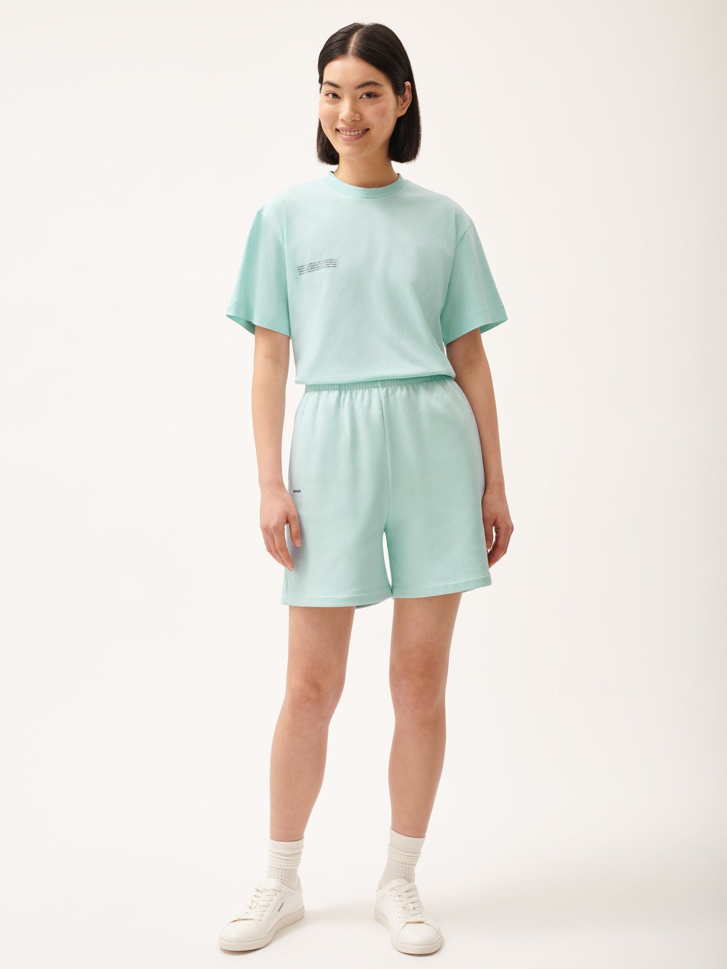 Womens 365 Midweight Mid Length Shorts—reflect blue