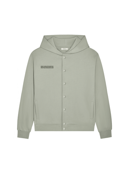 Womens 365 Midweight Snap Button Hoodie—moss green