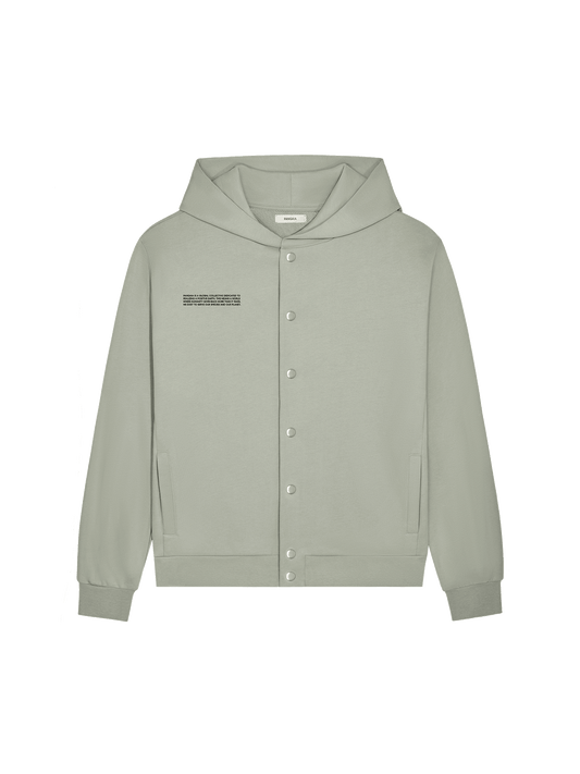 Womens 365 Midweight Snap Button Hoodie—moss green