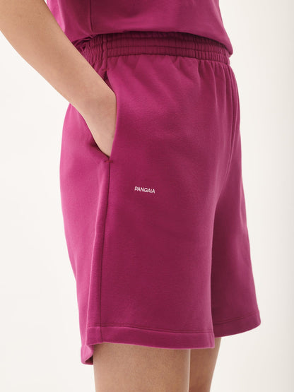 Womens 365 Midweight Mid Length shorts—berry purple