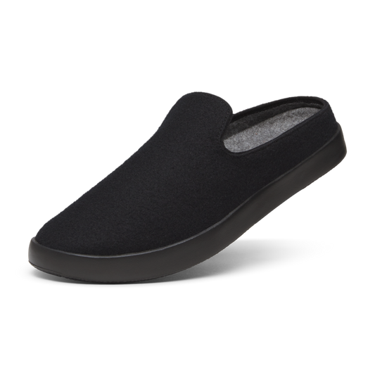 Women's Wool Lounger Mule - Natural Black (Natural Black Sole)