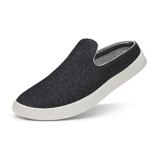 Women's Wool Lounger Mule - Dark Grey (Natural White Sole)